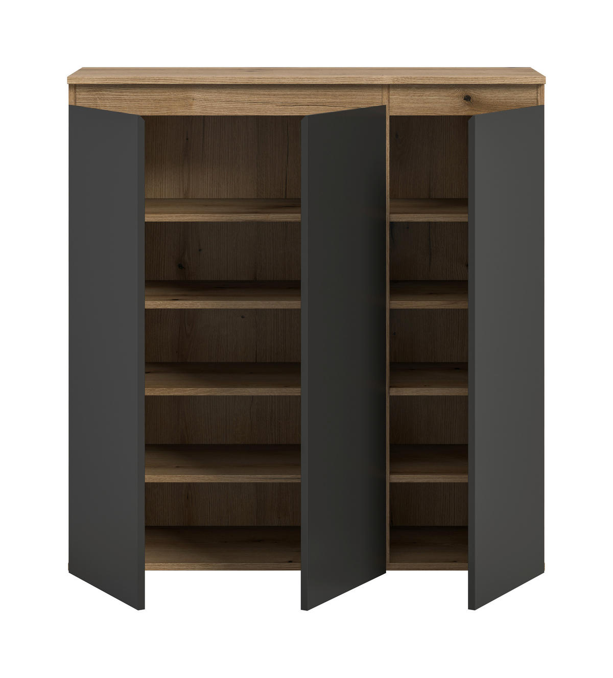 Schrank SCARPA Evoke Oak Nachbildung anthrazit B/H/T: ca. 105x111x37 cm SCARPA - anthrazit (105,00/111,00/37,00cm) - xonox.home