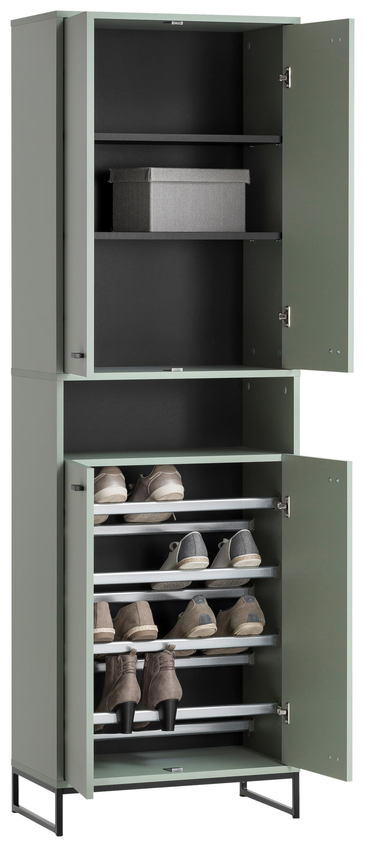 Schuhschrank Janne Pistazie B/H/T: ca. 60,2x185,5x33 cm Janne - Pistazie (60,20/185,50/33,00cm) - Möbelpartner