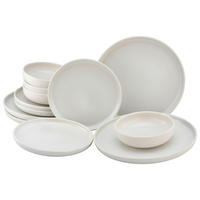 CreaTable Tafelservice Uno offwhite Steinzeug 12 tlg. Uno - offwhite - CreaTable
