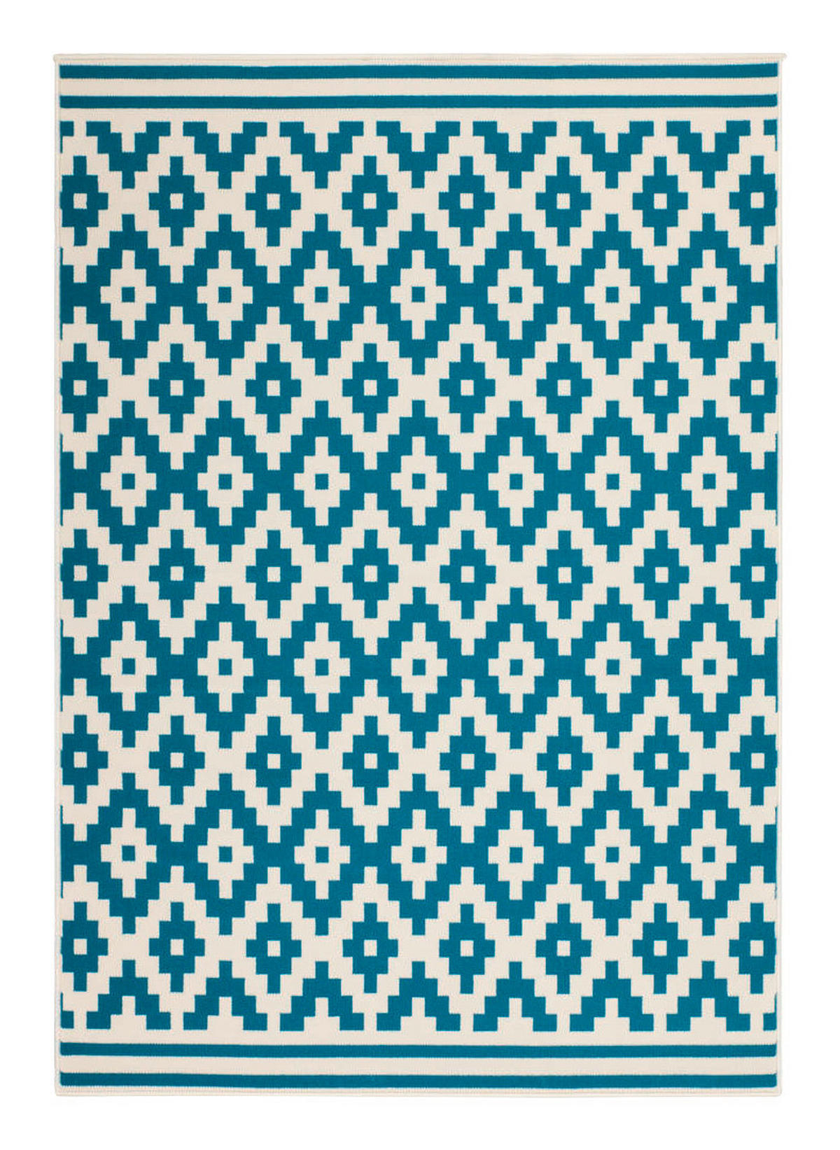 360Living Teppich Now weiß B/L: ca. 120x170 cm Now - weiß/türkis (120,00/170,00cm) - 360Living