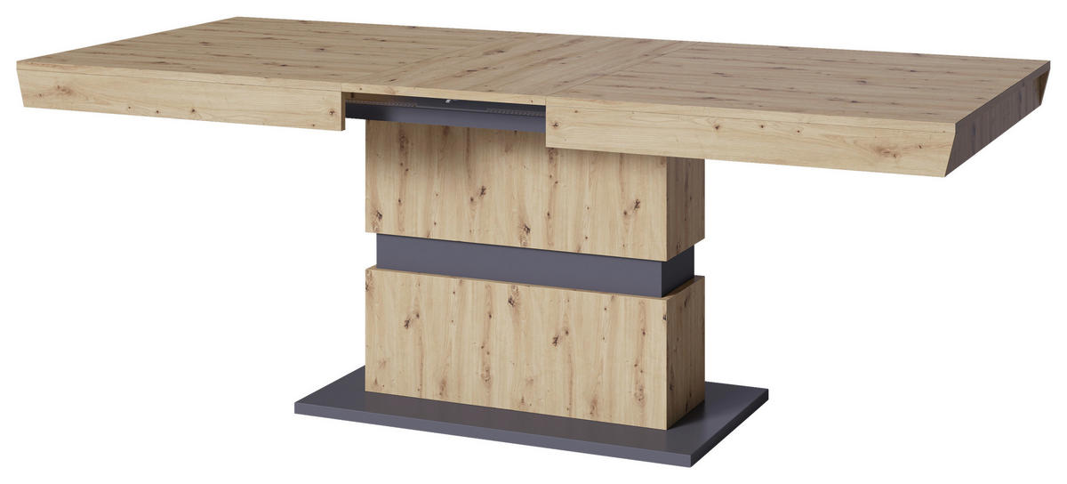 Tisch MATTHEW Eiche Nachbildung anthrazit B/H/T: ca. 160x75x90 cm MATTHEW - Eiche/anthrazit (160,00/75,00/90,00cm) - byLIVING