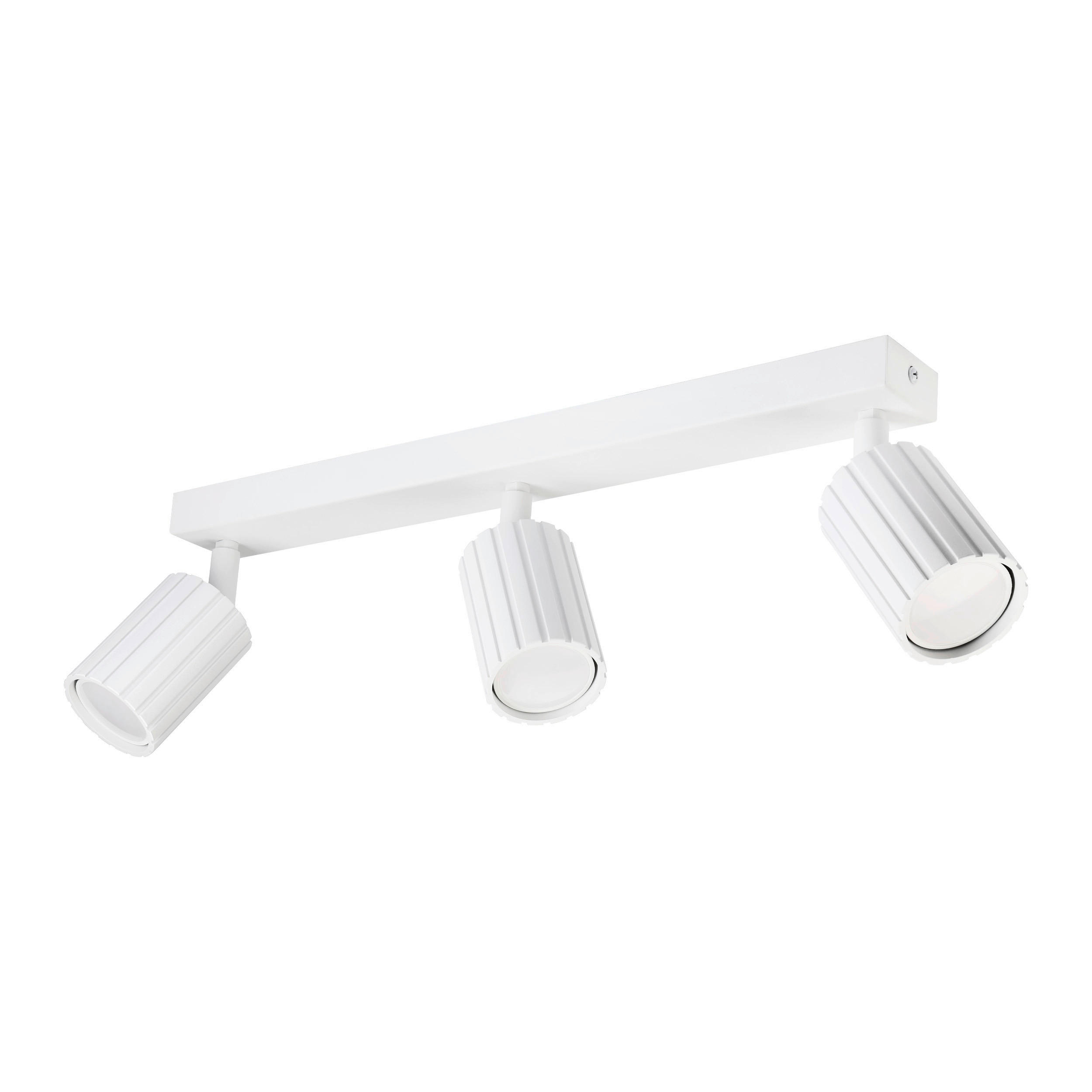 Lamkur Strahler weiß Stahl B/H/L: ca. 6,5x16,5x45 cm 3 Brennstellen Prisma - weiß (45,00/6,50/16,50cm) - Lamkur