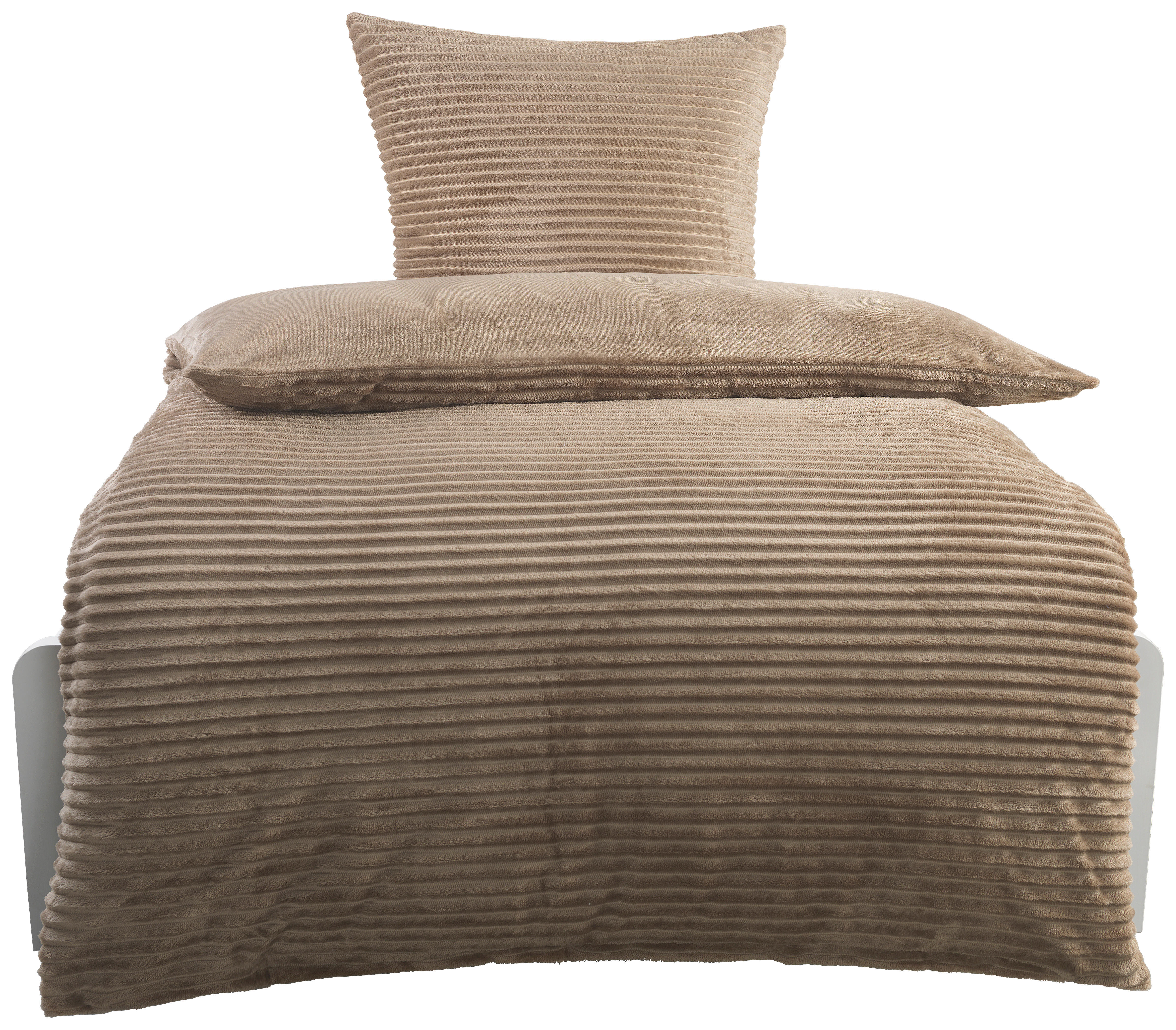 Microfaser Bettwäsche Cashmere touch Bettwäsche_Cashmere-Like 155x220cm - taupe (155,00/220,00cm)