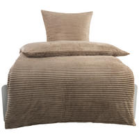Microfaser Bettwäsche Cashmere touch Bettwäsche_Cashmere-Like 155x220cm - taupe (155,00/220,00cm)