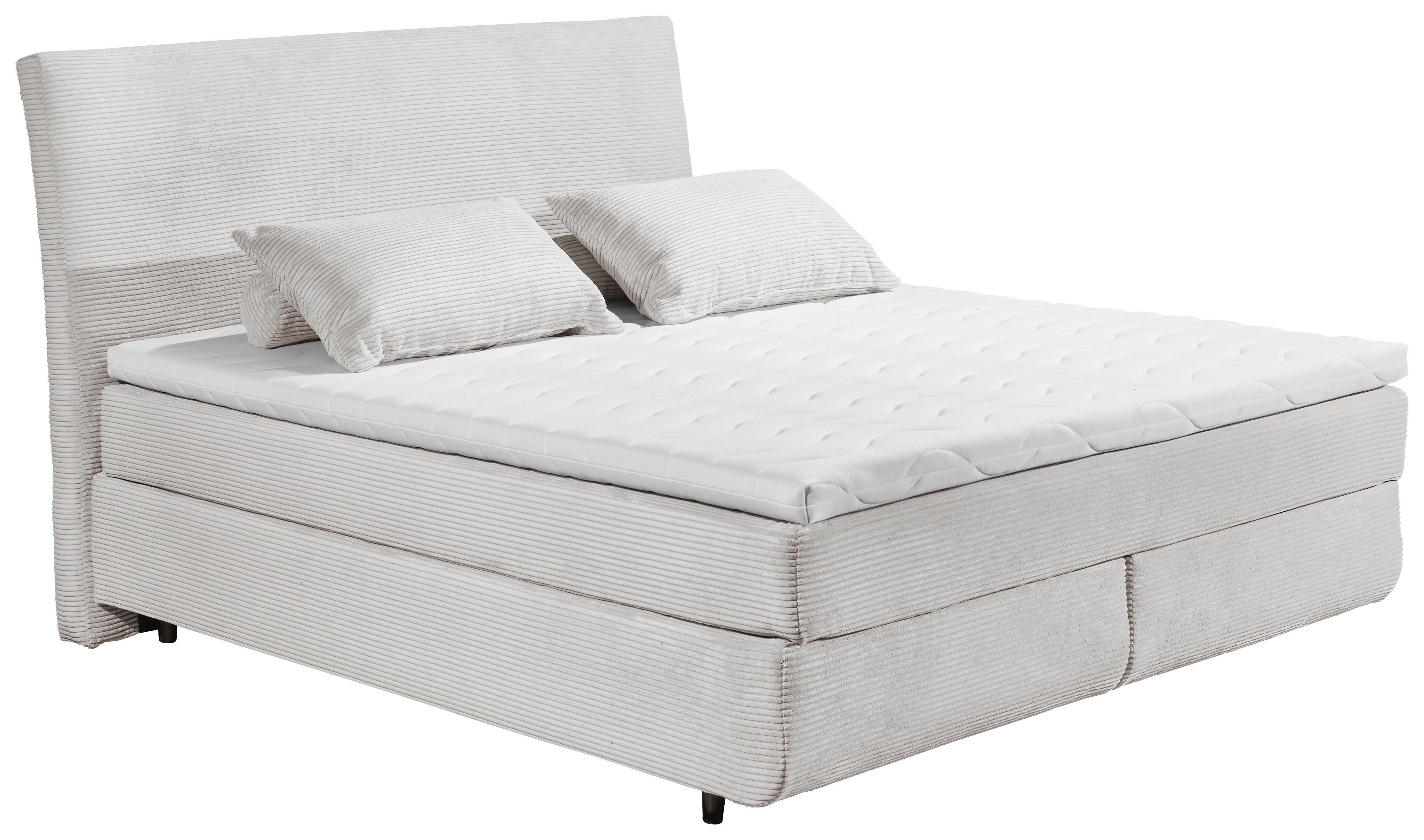 Boxspringbett Marbella Silbergrau Liegefläche B/L: ca. 180x200 cm Marbella - Silbergrau (185,00/126,00/216,00cm)