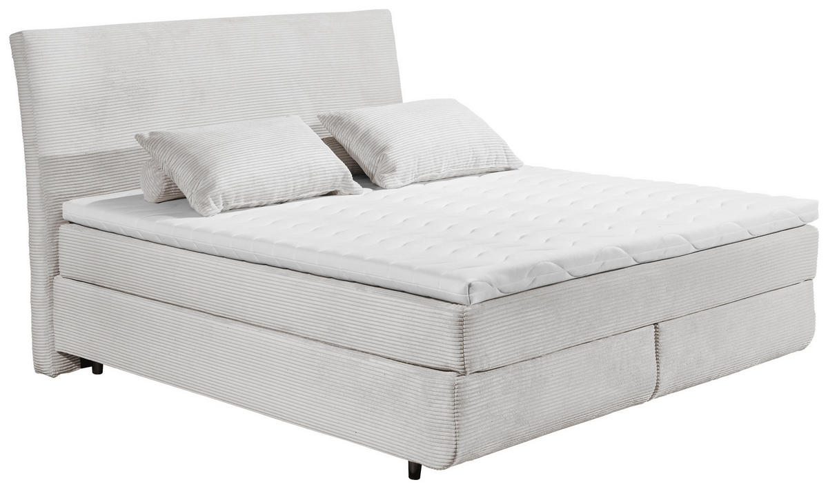 Boxspringbett Marbella Silbergrau Liegefläche B/L: ca. 180x200 cm Marbella - Silbergrau (185,00/126,00/216,00cm)