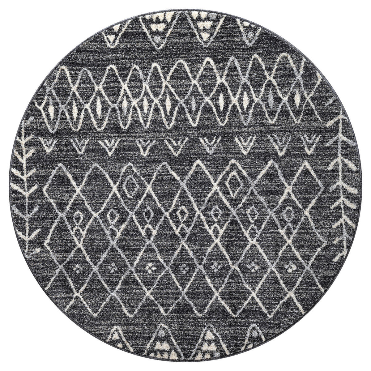 Sanat Teppich schwarz B/L: ca. 120x120 cm Teppich_Boho_8200_120x120 - schwarz (120,00/120,00cm) - Sanat