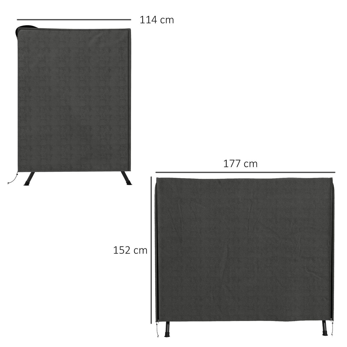 Outsunny Abdeckplane dunkelgrau Polyester B/H/L: ca. 114x152x177 cm Abdeckung für Schaukel - dunkelgrau (177,00/114,00/152,00cm) - Outsunny
