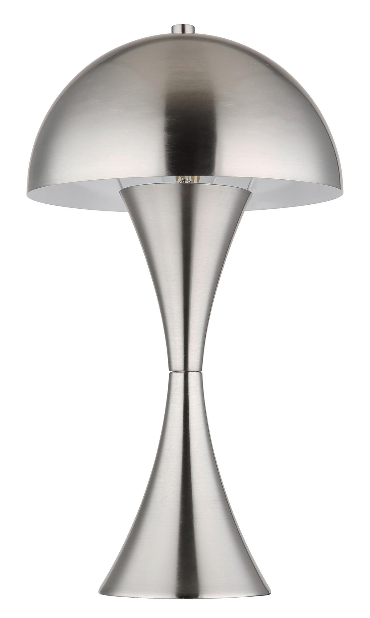 GLOBO Tischleuchte nickel matt Metall H/D: ca. 36,1x20 cm E27 1 Brennstellen DIMA - nickel matt (20,00/36,10cm) - GLOBO