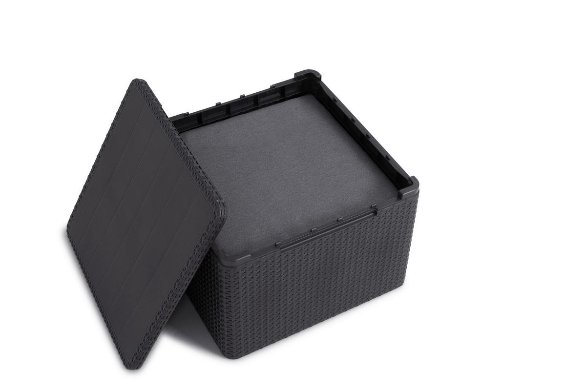 Jardin Aufbewahrungstisch Claire Graphit Polypropylen B/H/L: ca. 55,5x38,5x55,5 cm Claire - Graphit (55,50/55,50/38,50cm) - Jardin