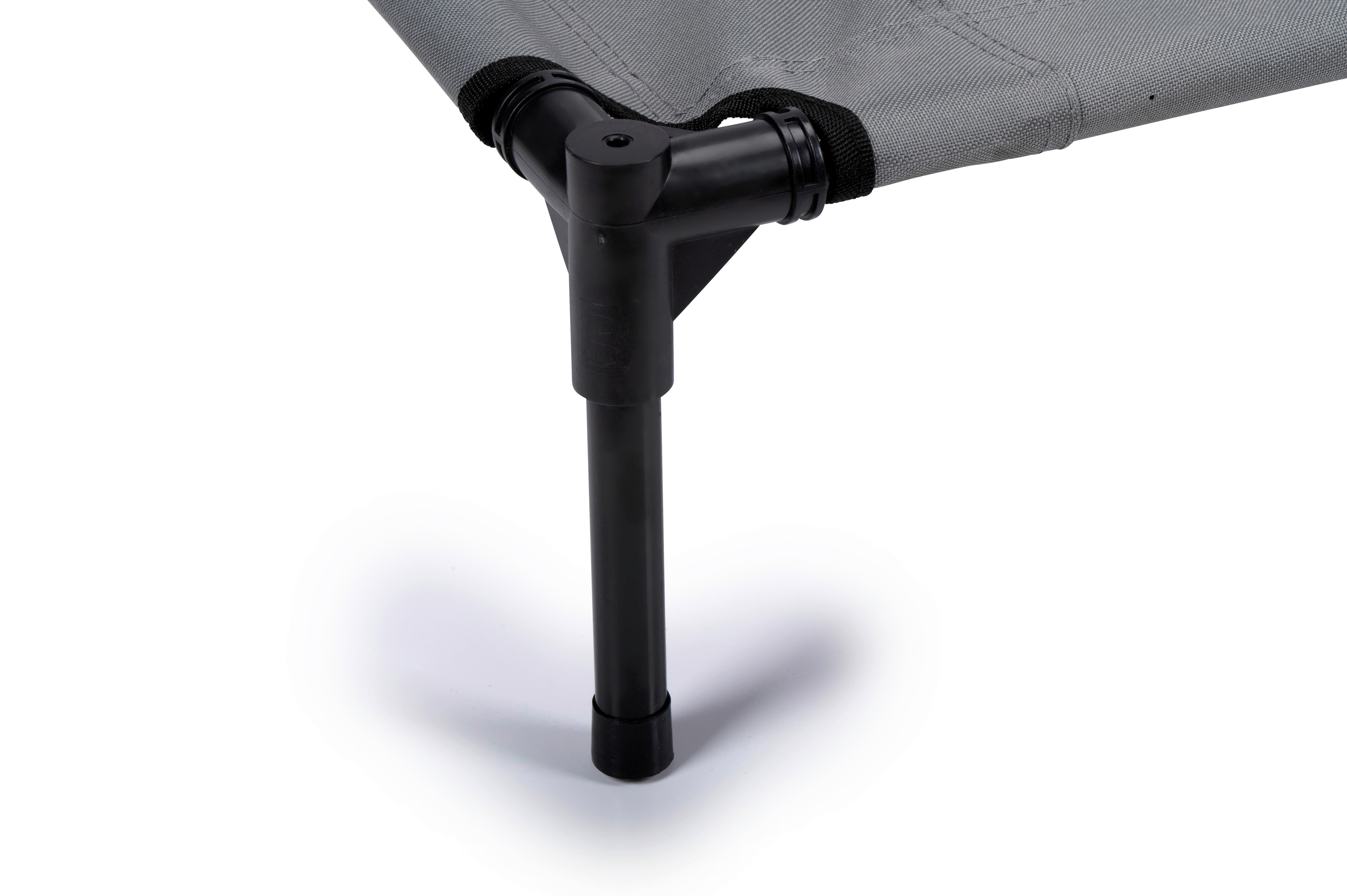 Pet Comfort Haustierbett grau Polyester B/H/L: ca. 81x17x64 cm Erhöhtes_Haustierbett_M - grau (64,00/81,00/17,00cm) - Pet Comfort