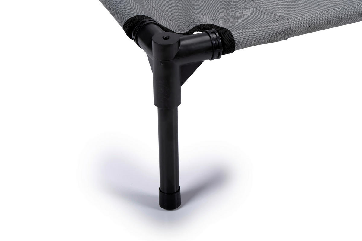 Pet Comfort Haustierbett grau Polyester B/H/L: ca. 81x17x64 cm Erhöhtes_Haustierbett_M - grau (64,00/81,00/17,00cm) - Pet Comfort