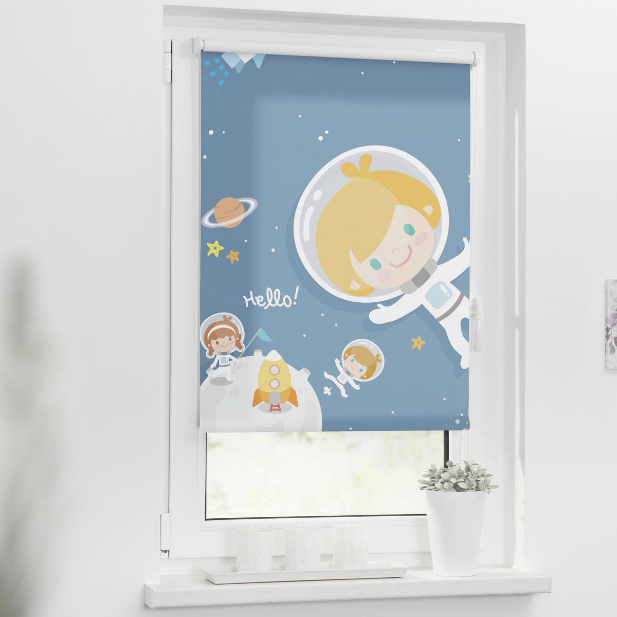 Rollo Astronaut blau B/L: ca. 60x150 cm Astronaut - blau (60,00/150,00cm) - LICHTBLICK
