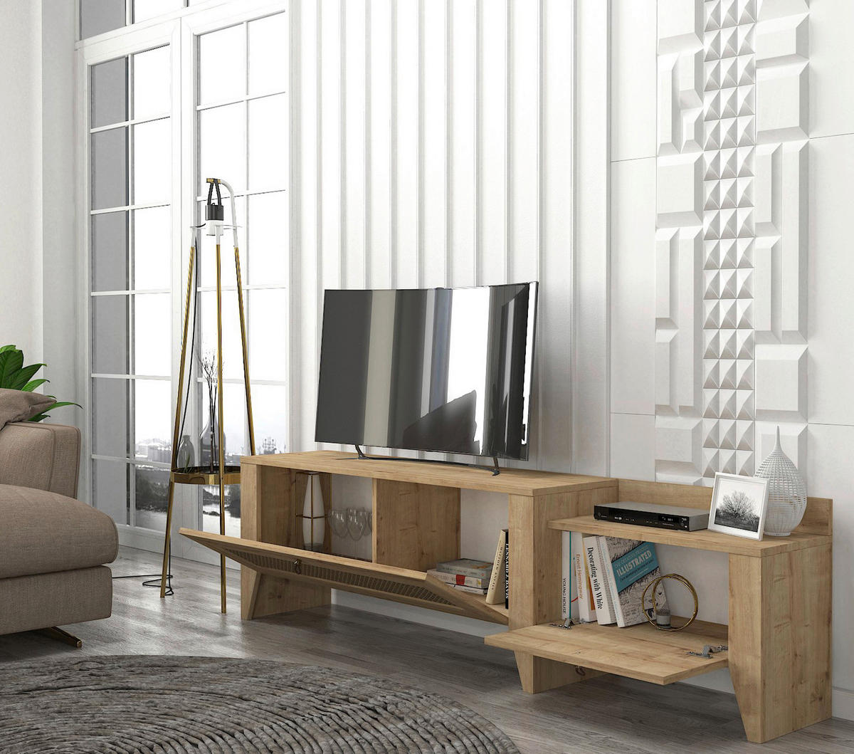 TV-Lowboard Madura Saphir Nachbildung B/H/T: ca. 120x50x35 cm Madura - Saphir (120,00/50,00/35,00cm) - moebel17