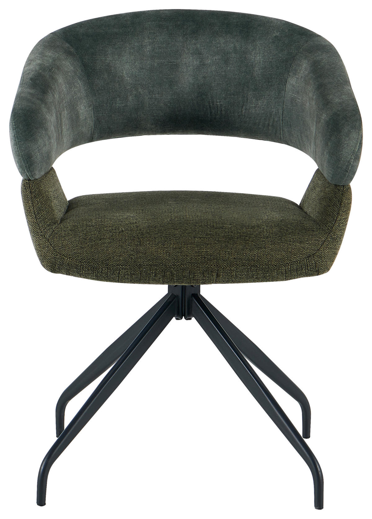 Drehstuhl Miami grün Webstoff Velourstoff B/H/T: ca. 61x84x64 cm Miami - schwarz/grün (61,00/84,00/64,00cm)