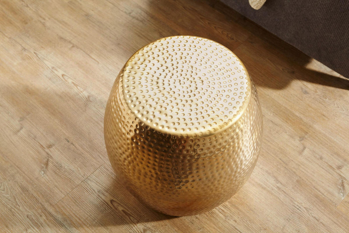 Beistelltisch gold Aluminium B/H/T: ca. 42x42x42 cm Beistelltisch - gold (42,00/42,00/42,00cm) - Wohnling