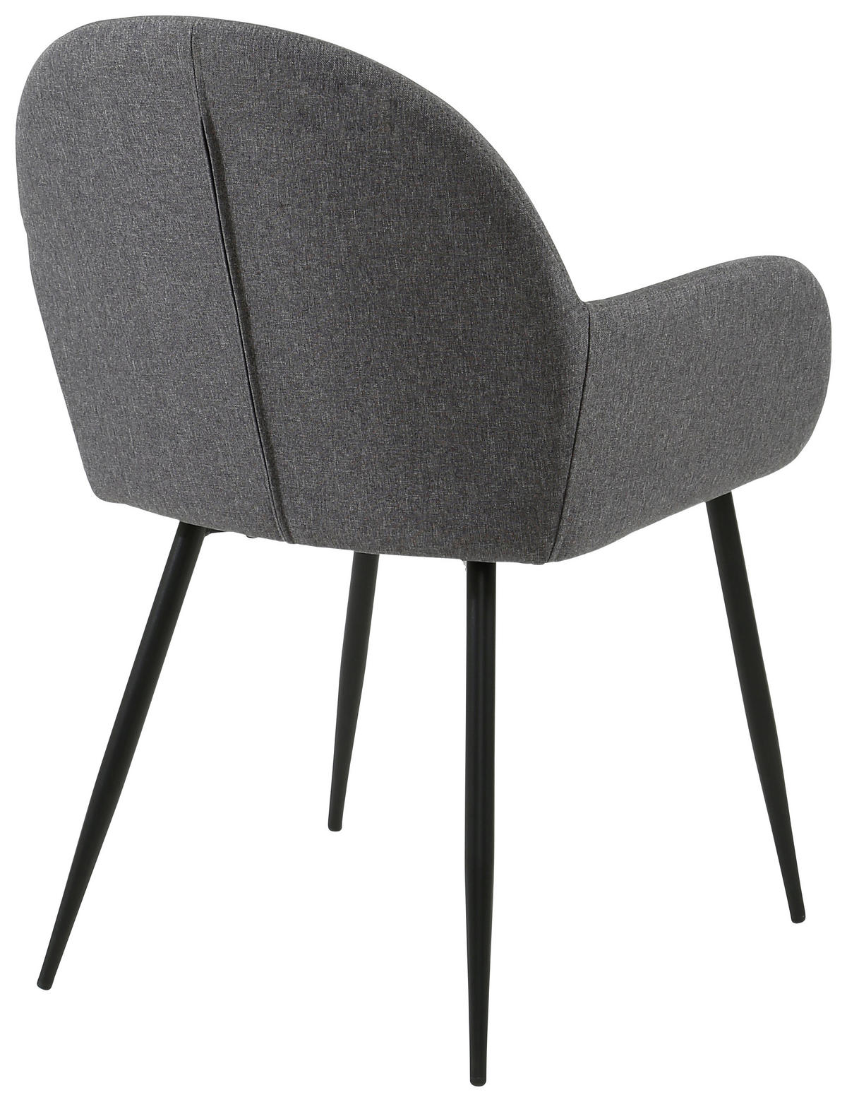 Armlehnstuhl Martha anthrazit schwarz Webstoff Metall B/H/T: ca. 58x84x49 cm Martha - schwarz/anthrazit (58,00/84,00/49,00cm)