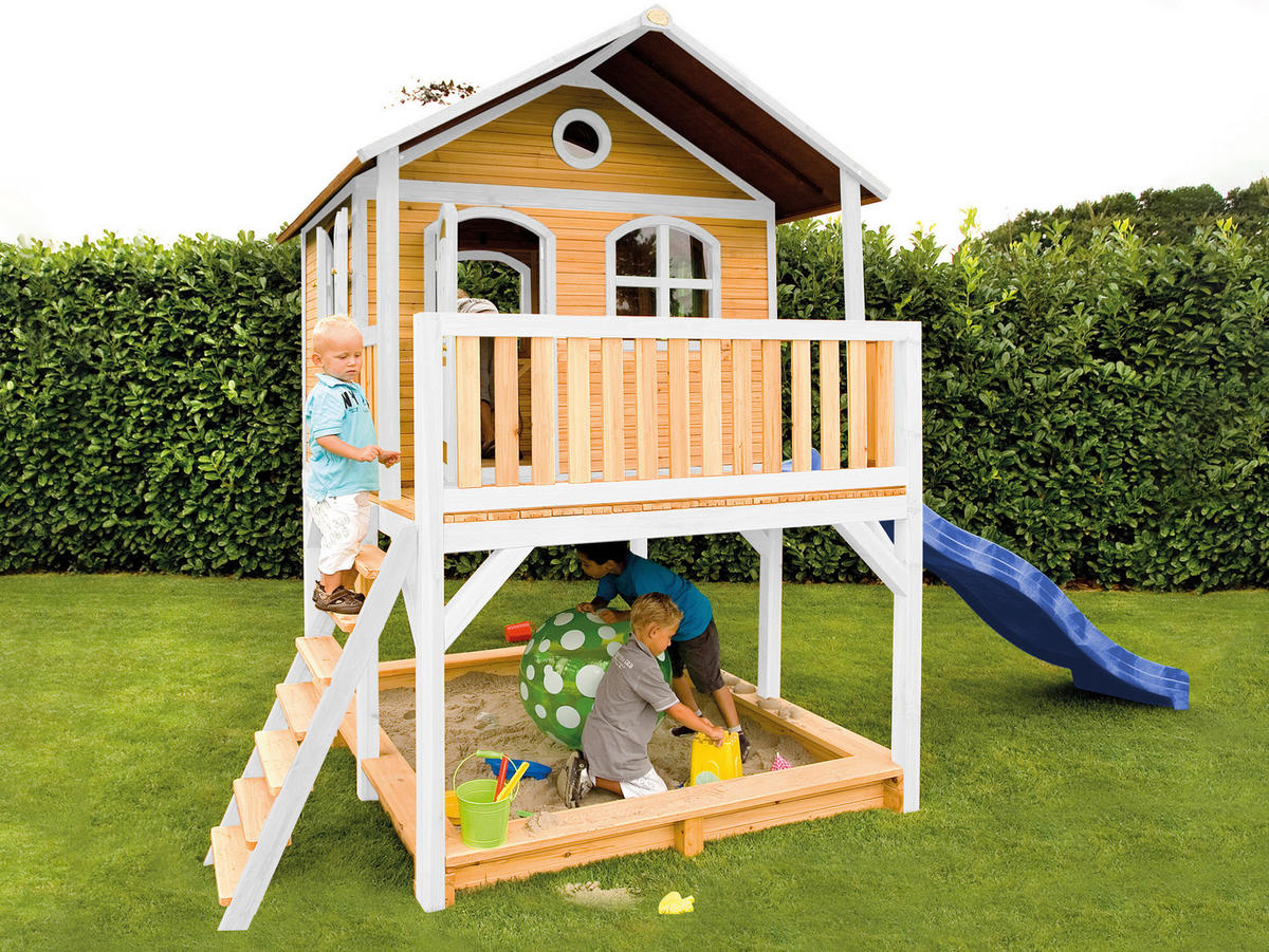 AXI Spielhaus Marc braun B/H/L: ca. 432x293x212 cm Marc - braun/blau (212,00/432,00/293,00cm) - AXI