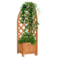 Outsunny Eckbeet B/H/L: ca. 32x108x32 cm Eckbeet - braun (32,00/32,00/108,00cm) - Outsunny