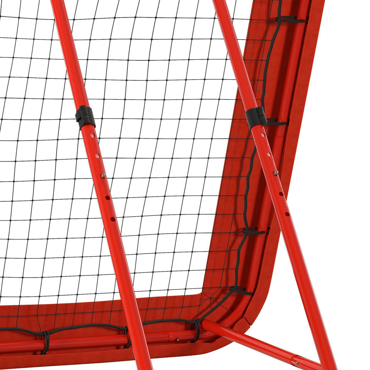 HOMCOM Fußball Rebounder rot Metall B/H/L: ca. 118x120x128 cm Fußball Rebounder - rot (128,00/118,00/120,00cm) - HOMCOM