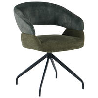 Drehstuhl Miami grün Webstoff Velourstoff B/H/T: ca. 61x84x64 cm Miami - schwarz/grün (61,00/84,00/64,00cm)