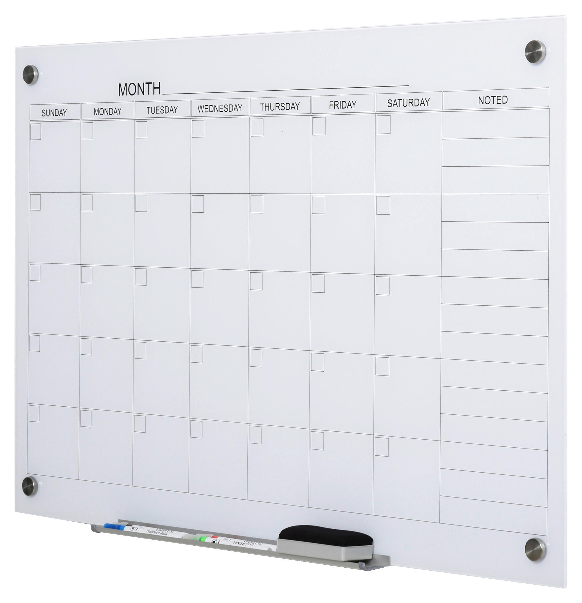 Vinsetto Wandboard Kalendertafel - weiß (0,20/60,00/90,00cm) - Vinsetto