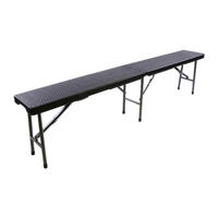 VCM Partybank schwarz Metall B/H/L: ca. 25x43x180 cm Partybank - schwarz (180,00/25,00/43,00cm) - VCM
