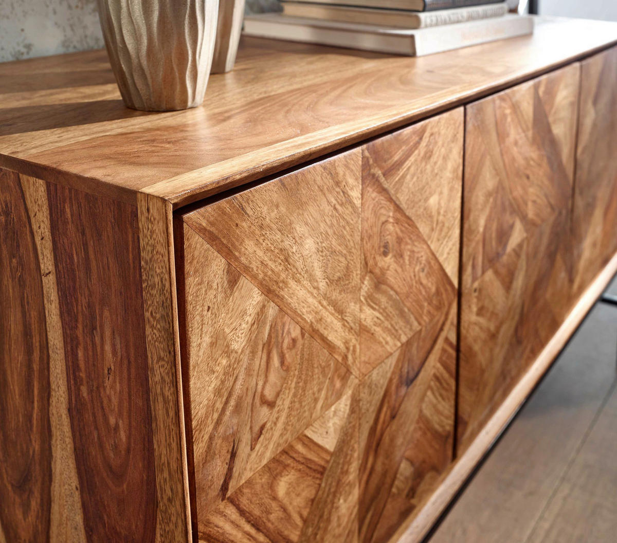 Sideboard rosenholz Nachbildung B/H/T: ca. 123x70x45 cm Sideboard - rosenholz (123,00/70,00/45,00cm) - Wohnling