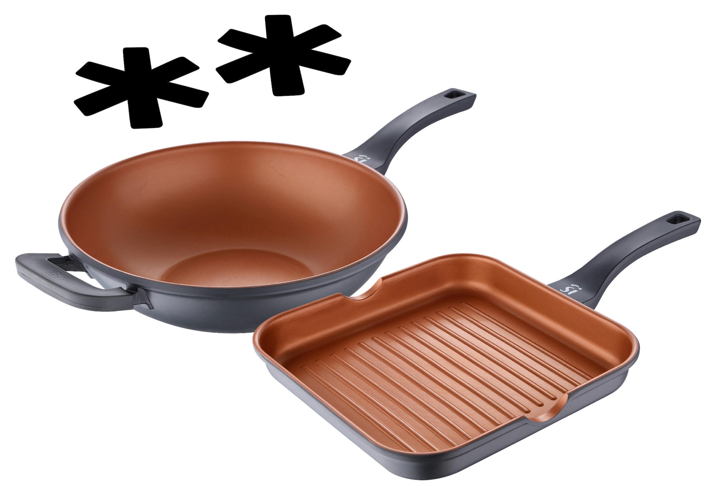 BERGNER Pfannenset Kupfer Aluguss 4 tlg. Pfannenset_4tlg. - Kupfer - BERGNER