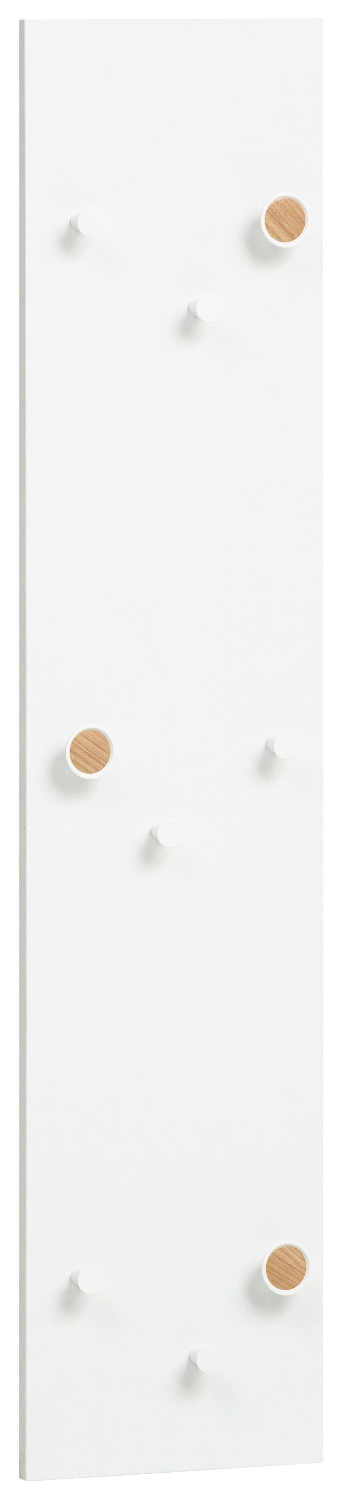 Garderobenpaneel Bjarne weiß Lack matt B/H/T: ca. 24,5x109x2,6 cm Bjarne - weiß (24,50/109,00/2,60cm) - Schildmeyer
