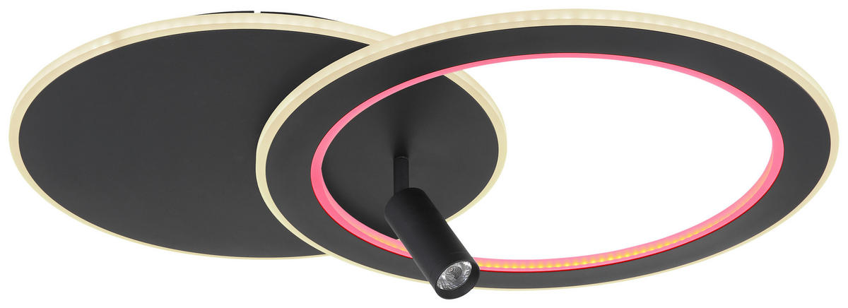 GLOBO Deckenleuchte 67304D1 MARIAN - schwarz/Opal (69,50/49,20/13,50cm) - GLOBO
