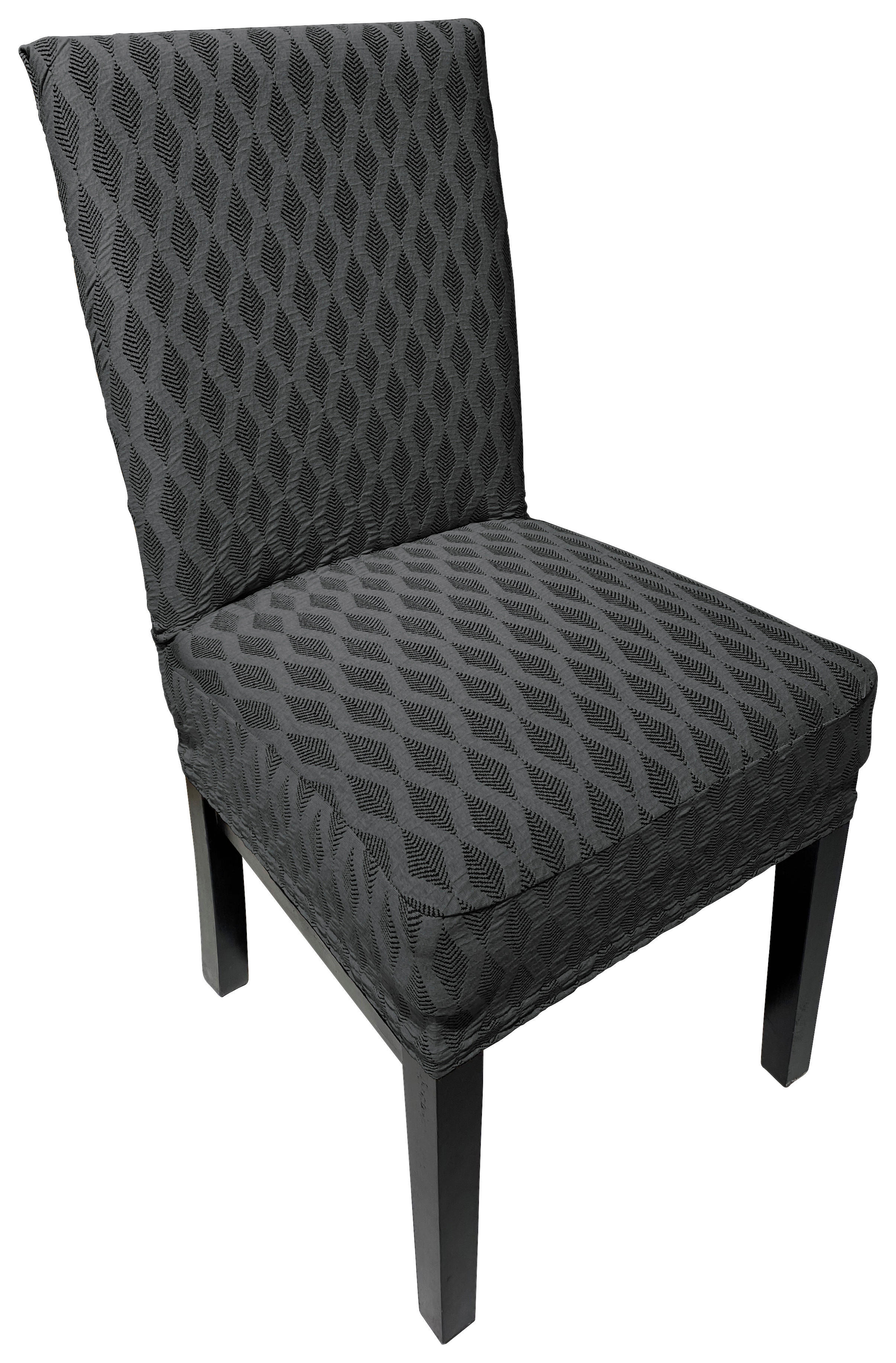 Stuhlhusse Stuhlhusse_Jacquard_Raute 40x45x65 - anthrazit (45,00/40,00/45,00cm)
