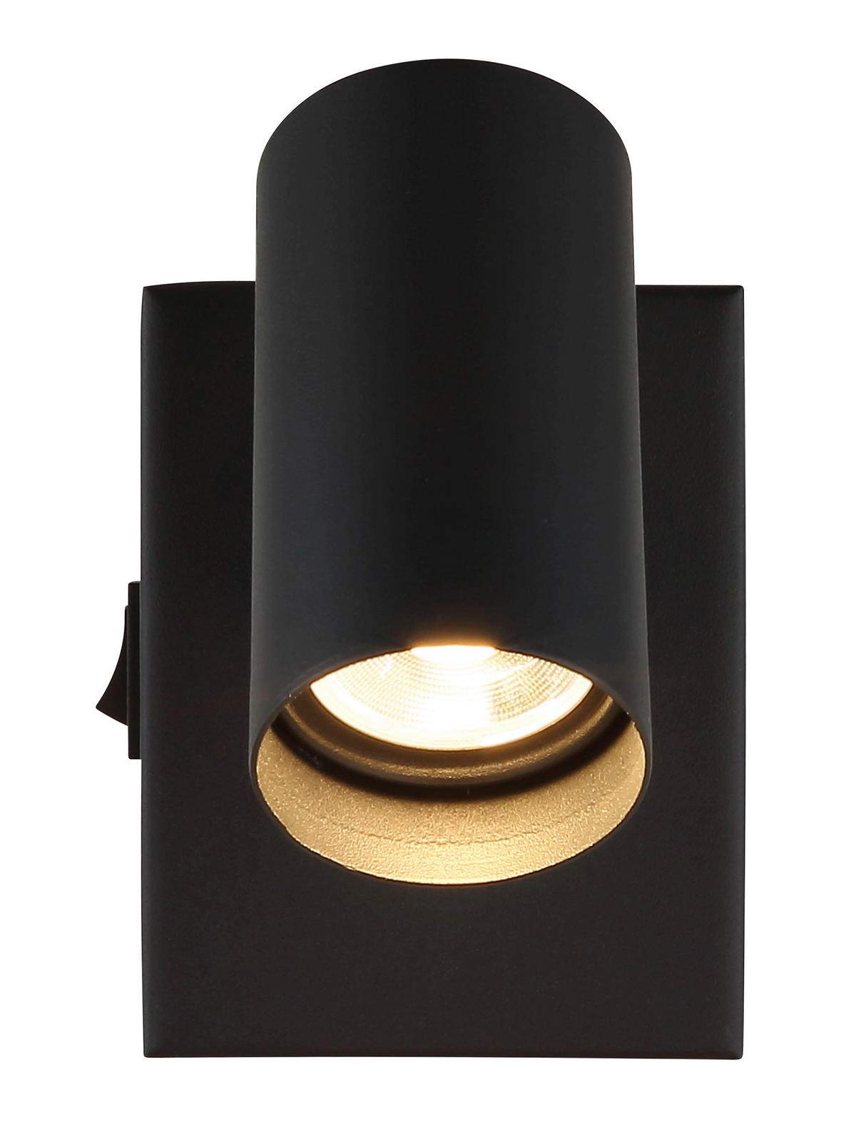 GLOBO Strahler Chrom schwarz Aluminium Metall B/H/L: ca. 9,5x8x12 cm 1 Brennstellen Strahler-Este - schwarz/Chrom (12,00/9,50/8,00cm) - GLOBO