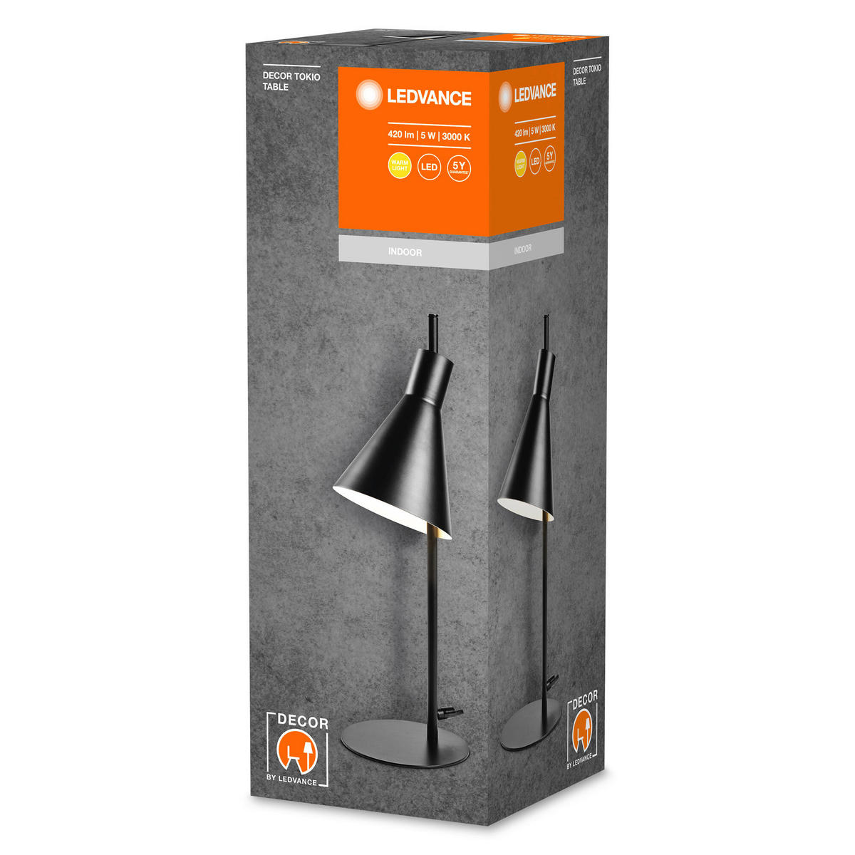 LEDVANCE Tischleuchte Tokio 757042 Decor Tokio - schwarz (16,00/15,00/44,00cm) - LEDVANCE