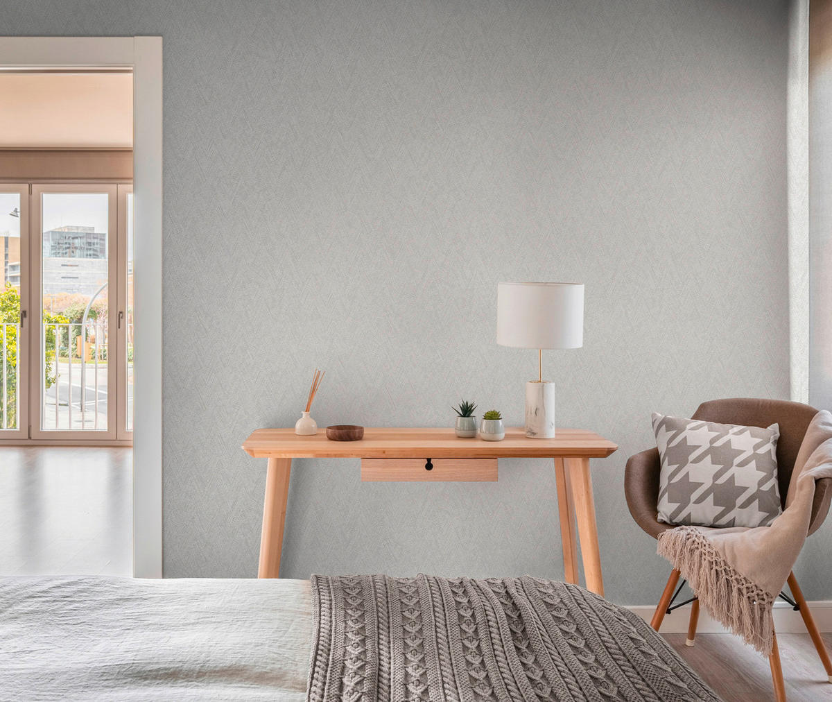 A.S.Création Vliestapete grau blau B/H/D: ca. 53x1005x8,5 cm Vliestapete - blau/grau (8,50/1005,00cm) - A.S.Creation