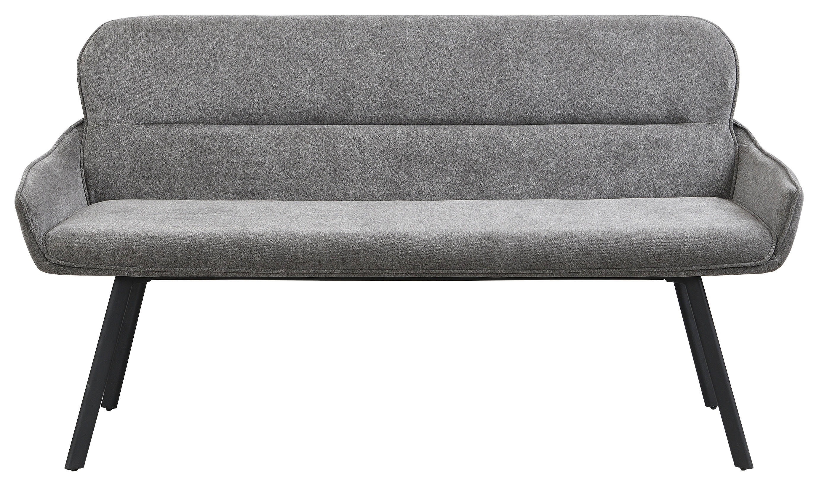 Sitzbank RICO schwarz grau Stoff Metall B/H/T: ca. 140x90x62 cm RICO - schwarz/grau (140,00/90,00/62,00cm) - byLIVING