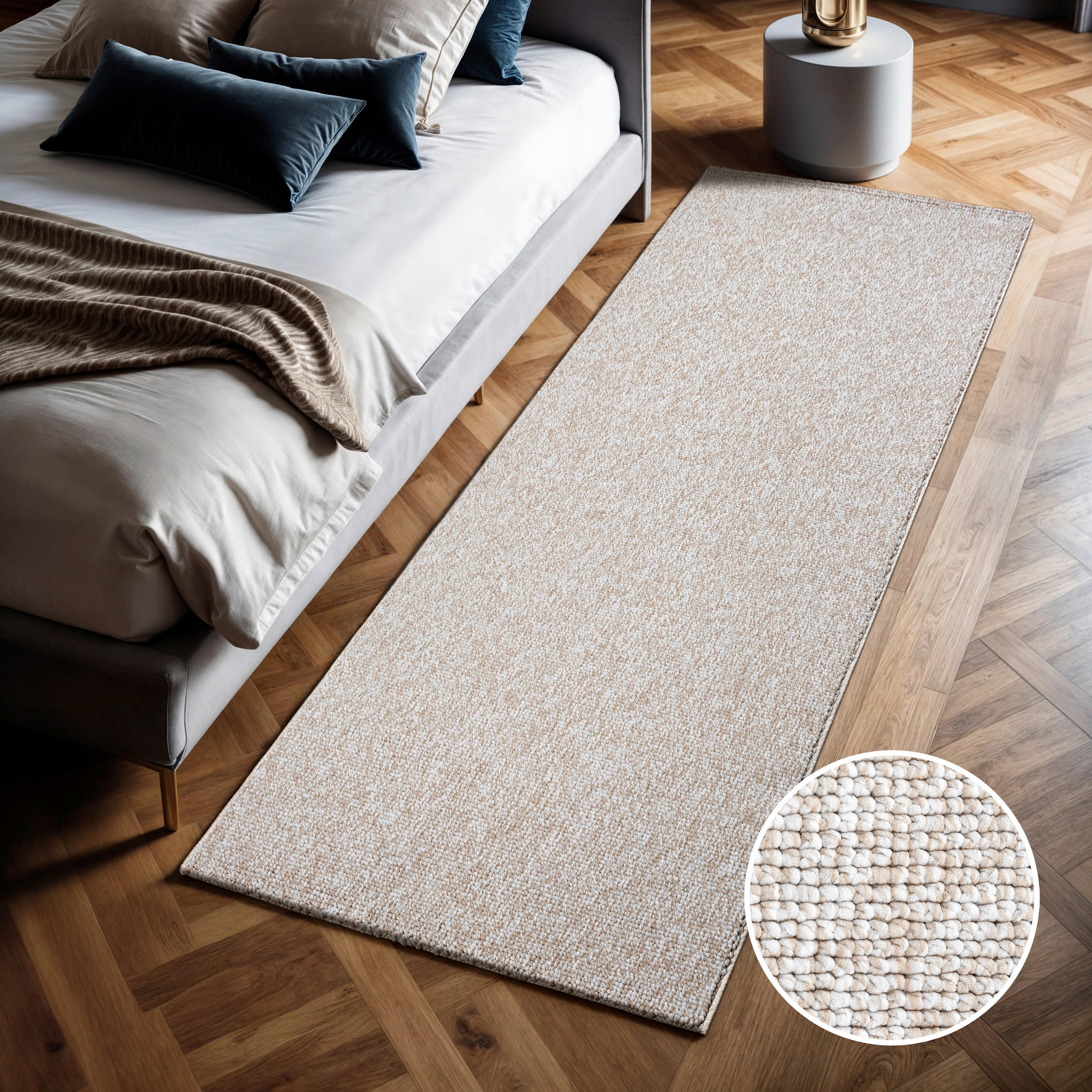 Sanat Teppich LORA PLUS beige B/L: ca. 80x300 cm günstig online kaufen