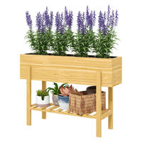 Outsunny Hochbeet natur B/H/L: ca. 30x70,5x100 cm Hochbeet - natur (100,00/30,00/70,50cm) - Outsunny