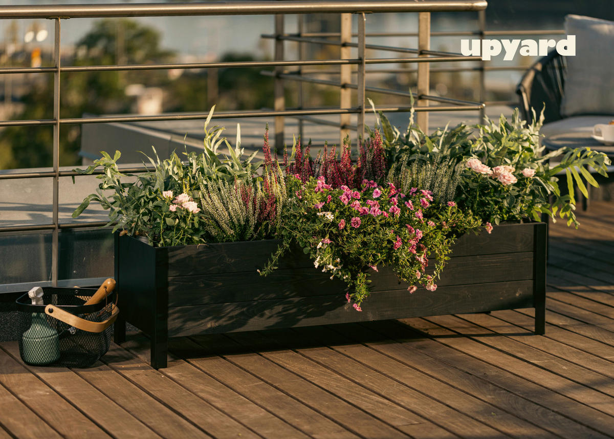 UPYARD Hochbeet MODERN schwarz Holz B/H/L: ca. 36x32x118 cm MODERN - schwarz (118,00/36,00/32,00cm) - UPYARD