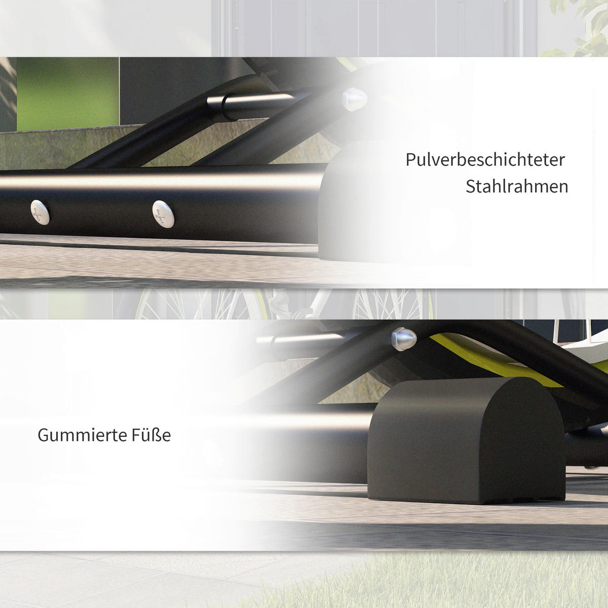 SPORTNOW Fahrradständer schwarz schwarz B/H/L: ca. 44x118x45 cm Fahrradständer - schwarz (45,00/44,00/118,00cm) - SPORTNOW
