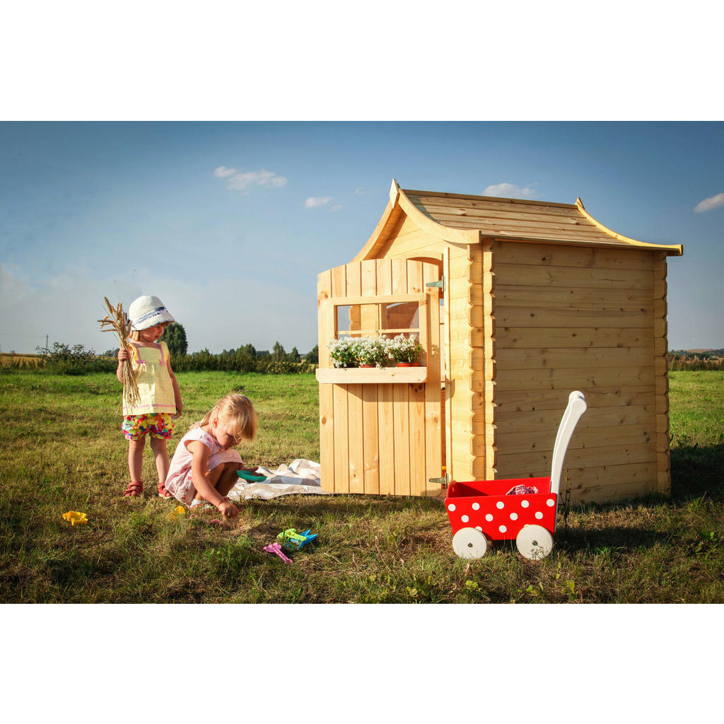Timbela Kinderspielhaus M550 natur B/H/L... Timbela Kinderspielhaus M550 natur B/H/L...