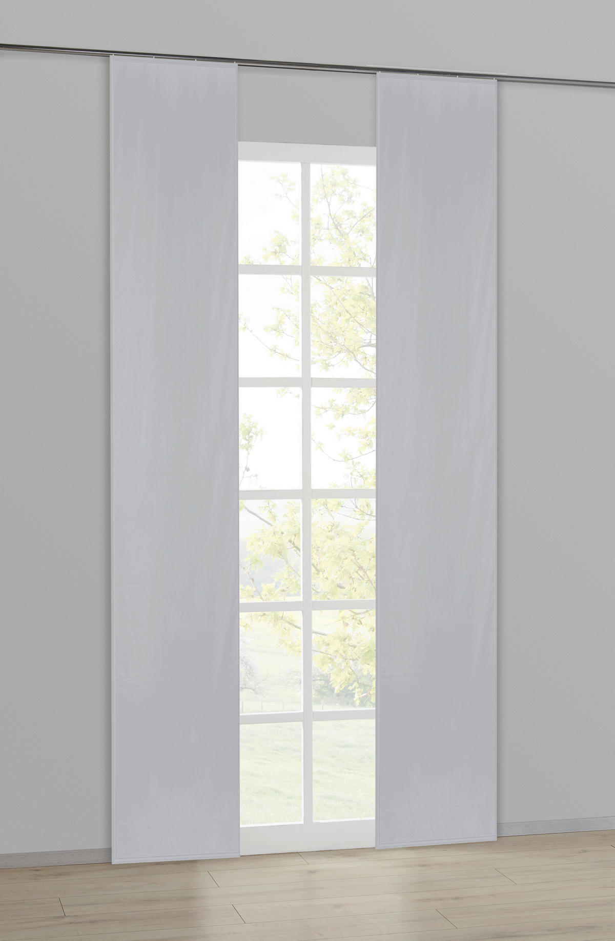 Schiebevorhang Nouveau silber B/L: ca. 60x245 cm Nouveau - silber (60,00/245,00cm) - POCOline
