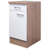 Unterschrank Samoa weiß Eiche Nachbildung B/H/T: ca. 40x85x60 cm Samoa - Eiche/weiß (40,00/85,00/60,00cm) - Flex-Well