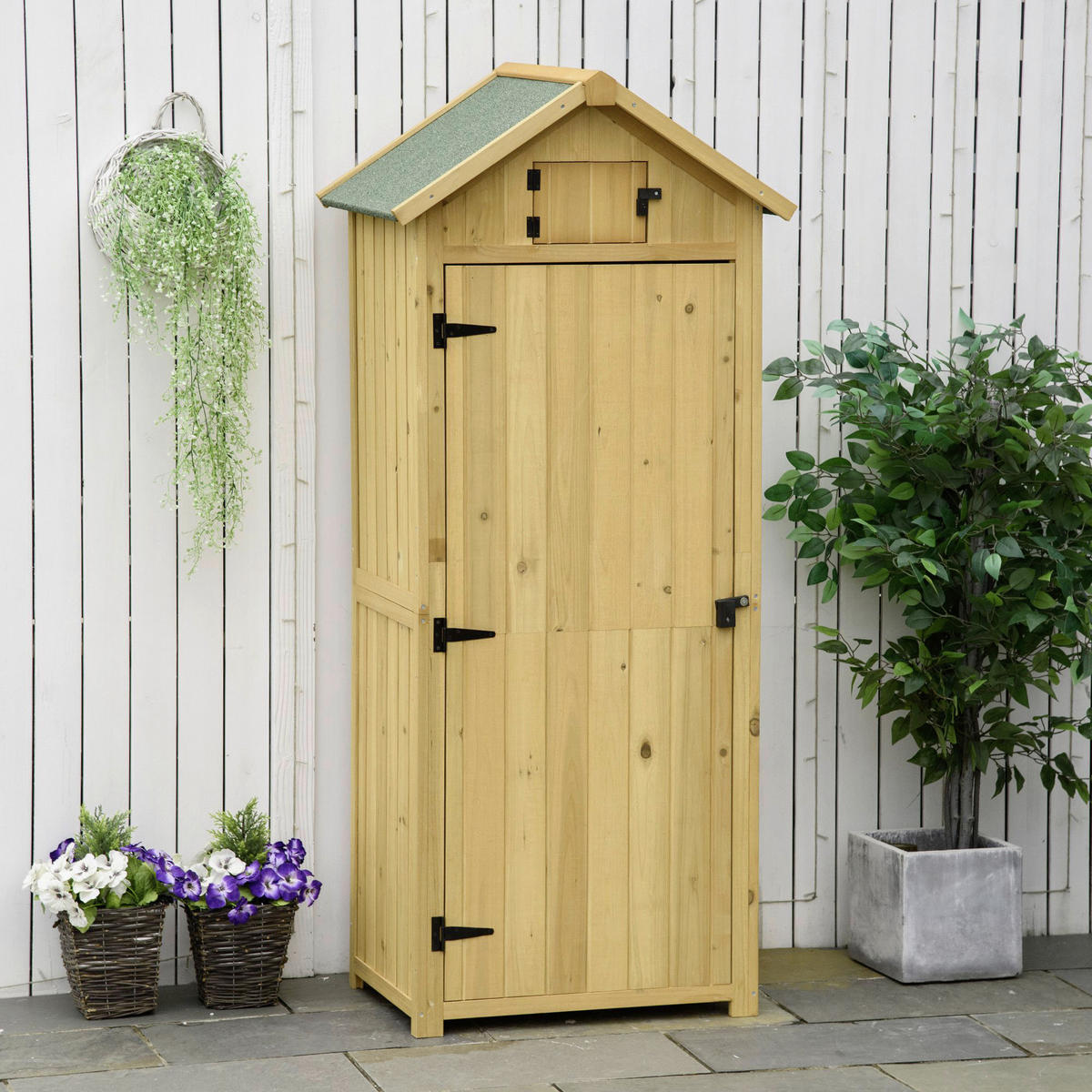 Outsunny Gartenhaus natur B/H/L: ca. 542x179x77 cm Gartenhaus - natur (77,00/542,00/179,00cm) - Outsunny