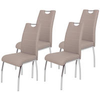 Stuhl Susi 2er Set Cappuccino Kunstleder B/H/T: ca. 44x98x61 cm Susi 2er Set - Cappuccino (44,00/98,00/61,00cm) - Hela