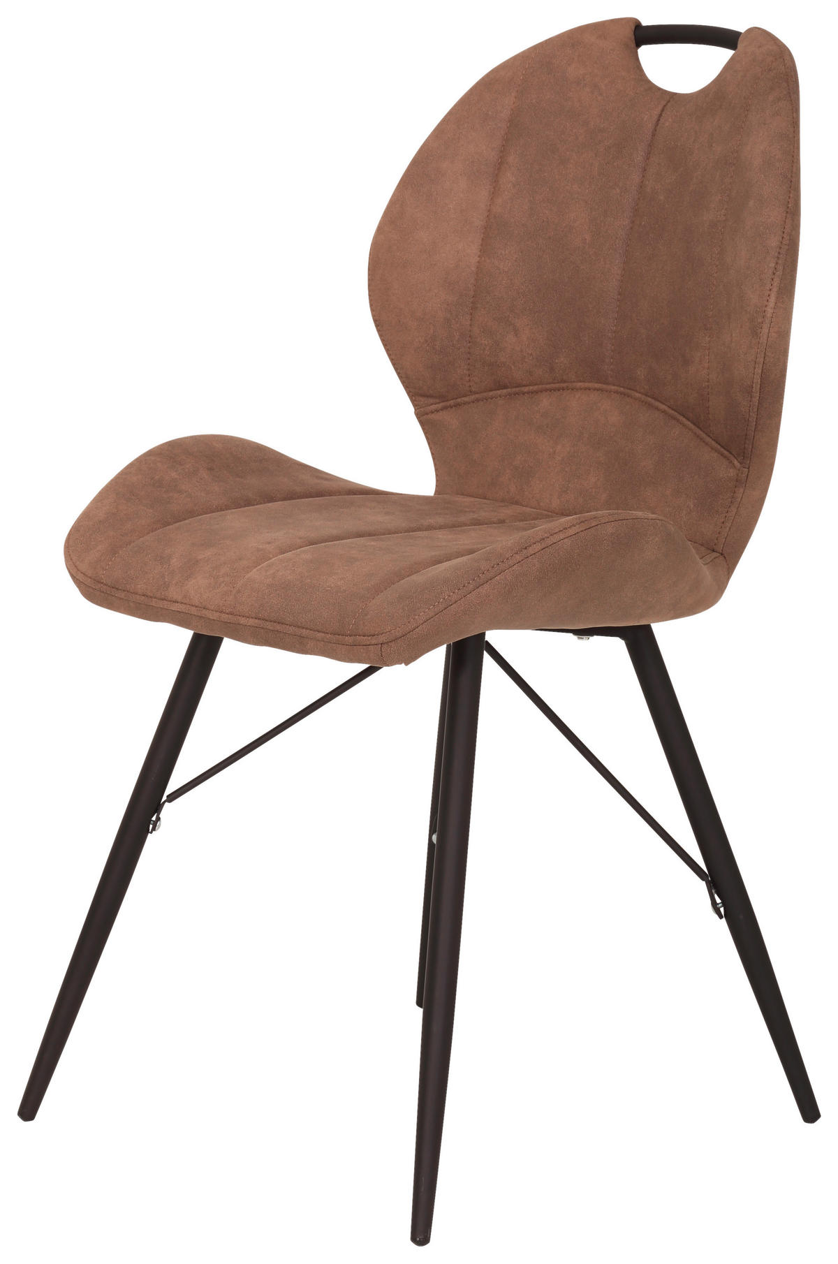 Stuhl Kate 2er Set braun Schlamm Microfaser B/H/T: ca. 50x86x56 cm Kate 2er Set - braun/schwarz (50,00/86,00/56,00cm) - Hela