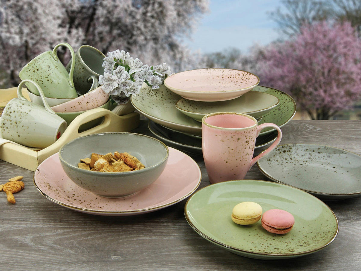 CreaTable Kombiservice Nature Collection VINTAGE GARDEN multicolor Steinzeug 16 tlg. Nature Collection VINTAGE GARDEN - multicolor - CreaTable