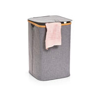Zeller Wäschesammler grau Polyester B/H/L: ca. 33x50,5x33 cm Wäschesammler - grau (33,00/33,00/50,50cm) - Zeller