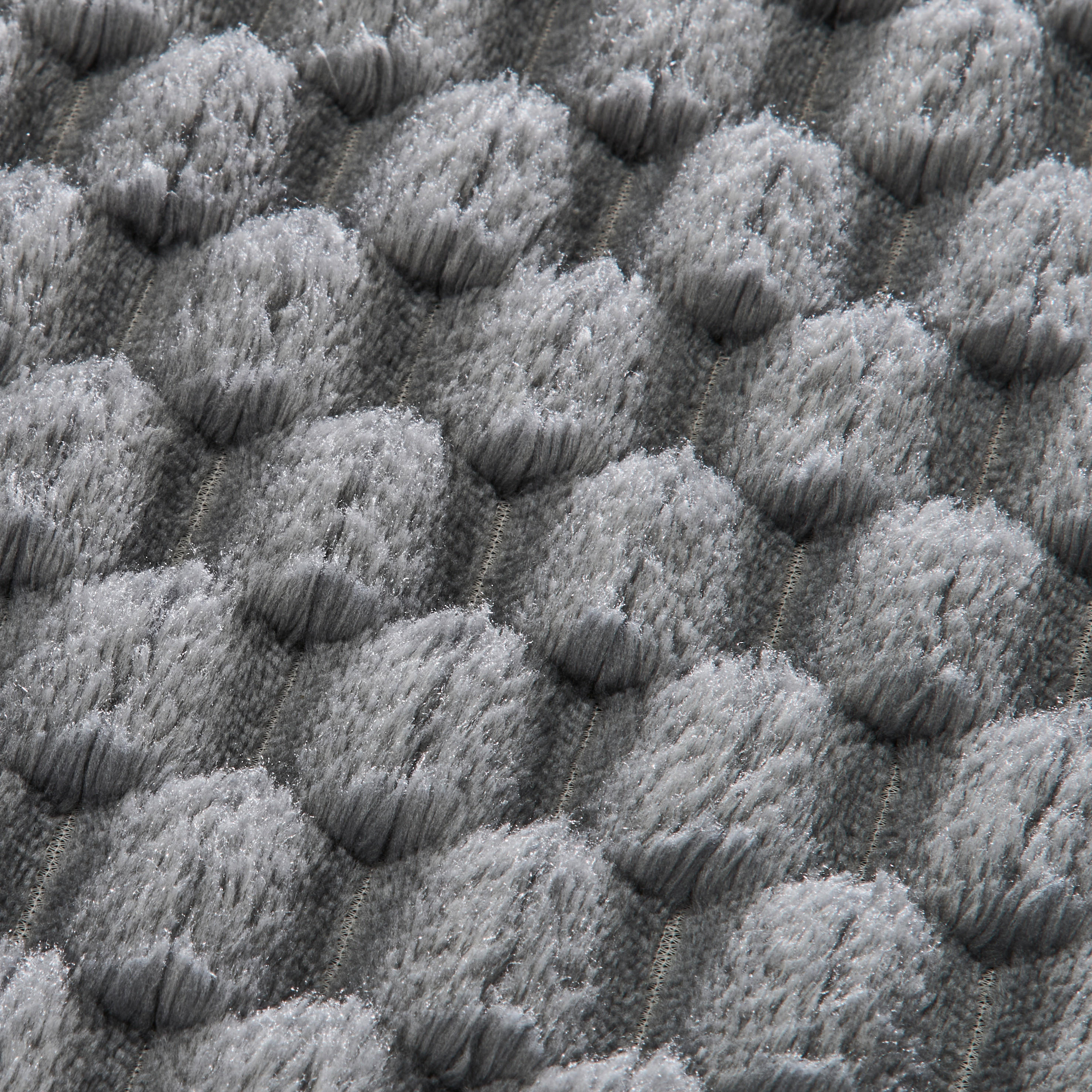 Tagesdecke Wabe Flanell Wabe - anthrazit (200,00/230,00cm) - POCOline