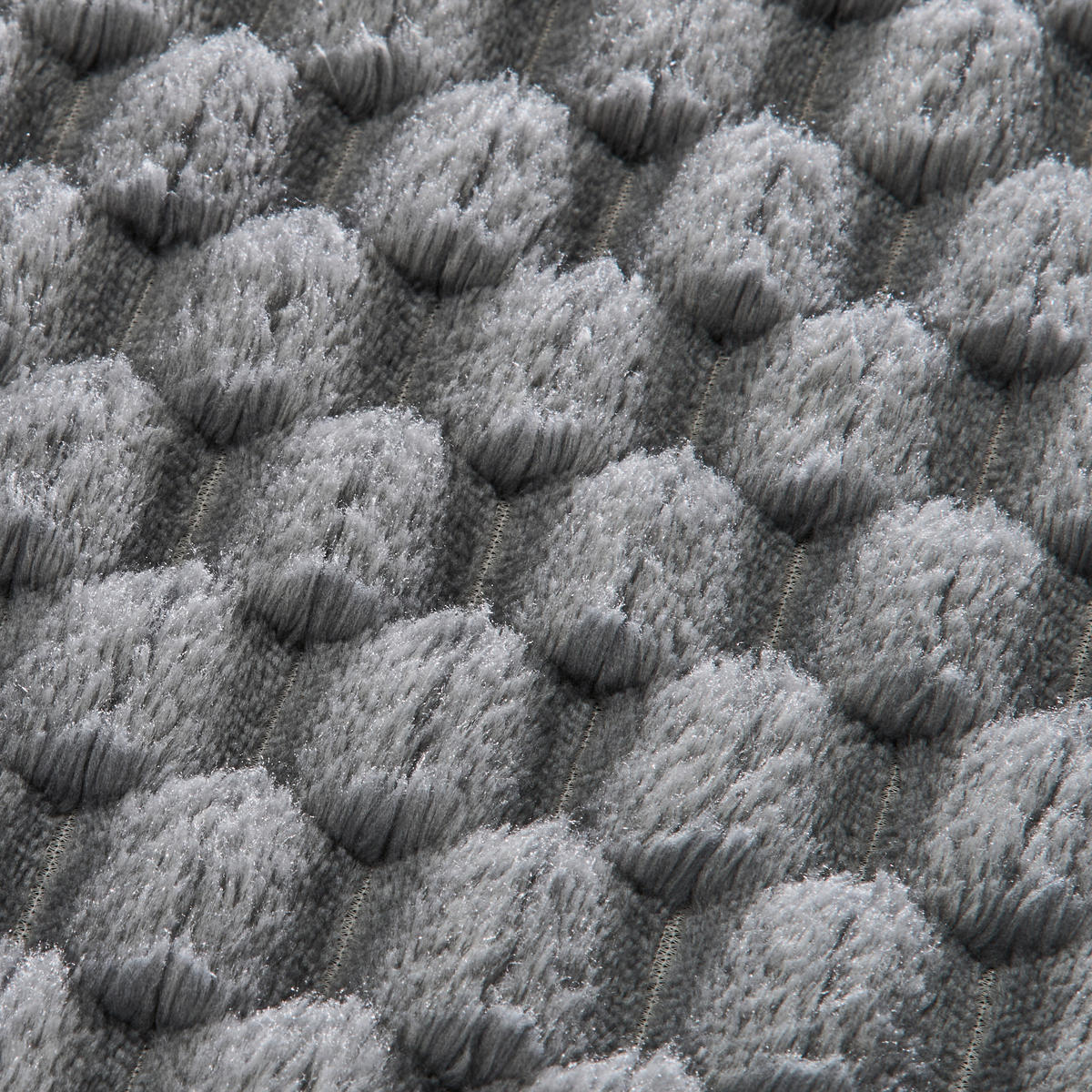 Tagesdecke Wabe Flanell Wabe - anthrazit (200,00/230,00cm) - POCOline